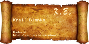 Kneif Bianka névjegykártya